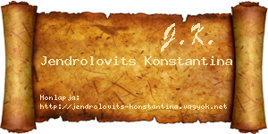 Jendrolovits Konstantina névjegykártya